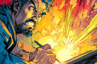 create detailed comic book panels and pages