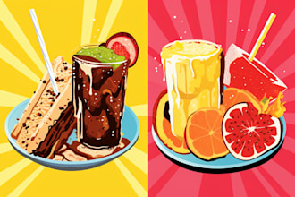 food pop art of your food pop art