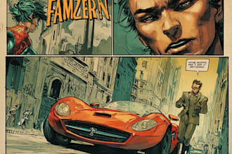 draw comic book storyboard and visual sequences