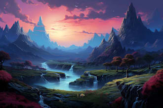 make landscape concept art