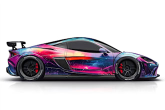draw car wrap vehicle wrap truck wrap racing car wrap