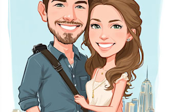 draw caricatures for couples, families, weddings