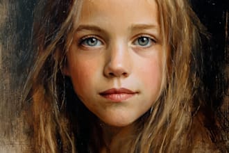 paint a realistic oil painting portrait by hand for you
