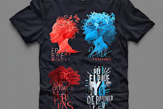 design eye catching t shirt artwork for your store