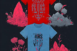 design custom typography t shirt designs