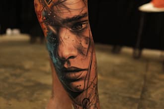 design professional japanese, asian style tattoo design