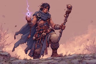 fantasy dnd character illustration
