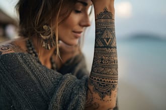 design a polynesian maori tribal tattoo