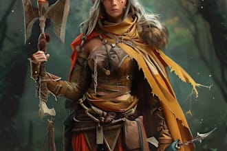 fantasy character fantasy character art in unique style