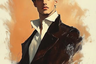 turn your photo into professional portrait illustration art