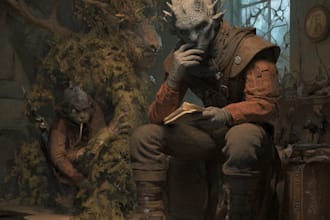 create terrifying fantasy character design
