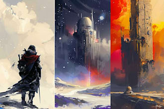 paint sci fi or fantasy concept art for you