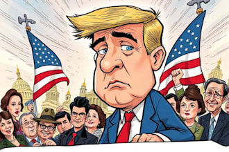 do a political cartoon art