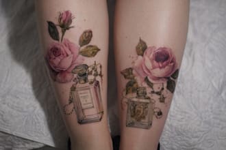 create professional tattoo design in realism style
