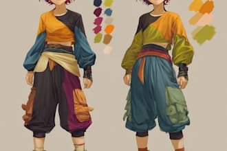 draw anime character design sheet