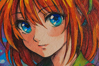 draw anime, original character art