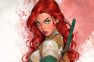 create detailed comic style character art for comics