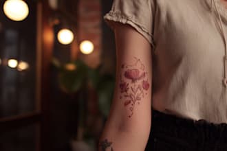 create an awesome tattoo design as a tattoo artist