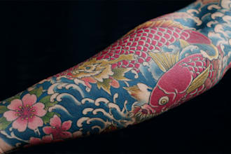 make a traditional japanese irezumi tattoo