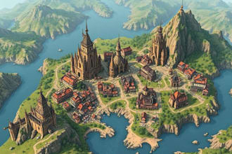 create high quality medieval battlemaps or fantasy maps for dnd or boardgame