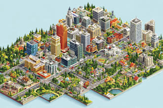 design amazing vector or isometric maps illustration
