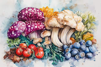 paint custom watercolor illustration