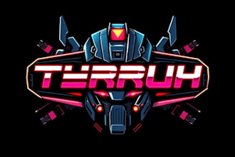 illustrate a custom cyberpunk or futuristic or y2k logo design