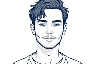 illustrate a fabulous vector portrait painting art