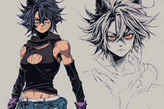draw anime character in soft pastel style