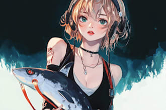 draw detailed anime illustration with smooth shading