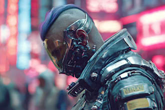 design cyberpunk character, original character design