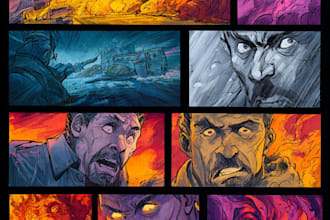 do comics book pages, storyboards, illustrations