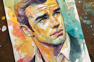 paint professional surrealist watercolor artwork