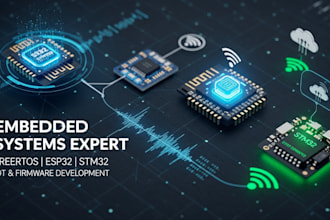 do embedded systems development using freertos, esp32 stm32 iot real time