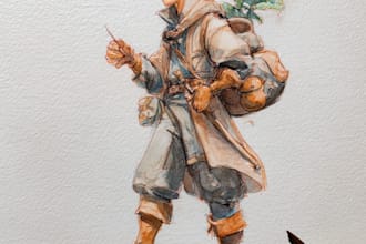 create dnd character art and fantasy charecter