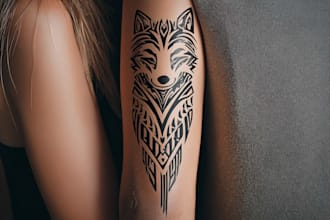 design a polynesian maori tribal tattoo