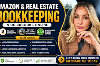 do amazon bookkeeping and fix and flip real estate accounting in quickbooks