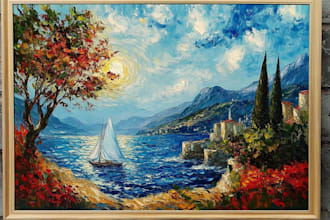draw oil painting character with painterly detail