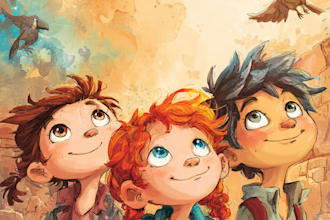 children story book illustration children story children