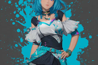 draw vtuber character, anime and game fanart