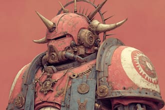 made a warhammer 40k character from your imagination