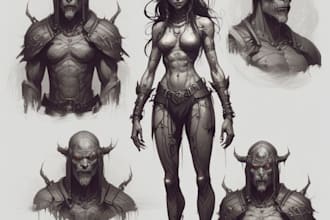 do fantasy acharacter , fantasy, and horror character art