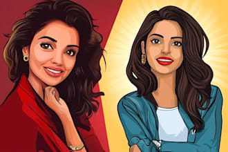 draw full body big head cartoon caricature
