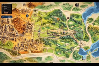 create dark fantasy maps with detailed environments