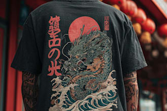 design japanese t shirt illustration