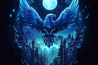 design logo designer anime, fantasy
