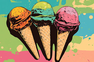 food pop art of your food pop art