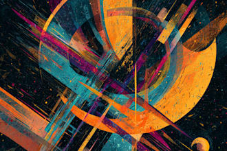 make abstract painting art or color abstract portrait