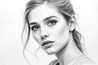 illustrate a marvelous pencil and charcoal portrait for you