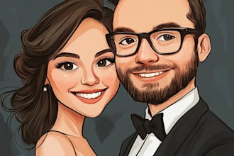 make family or couple caricature